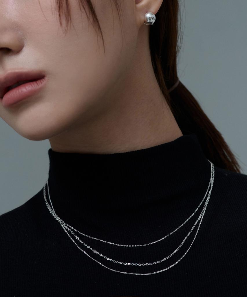 Серебряная трехслойная цепочка Baradu 925