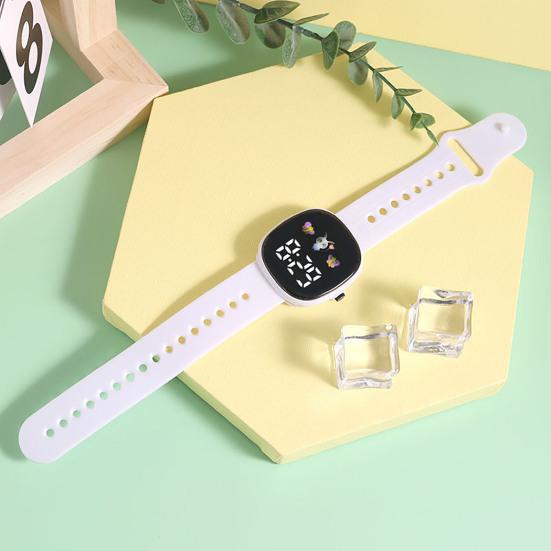 Светодиодные электронные часы Square Life, водонепроницаемые регулируемые мягкие силиконовые ремешки, спортивные наручные часы для мальчиков и девочек, подарок на день рождения