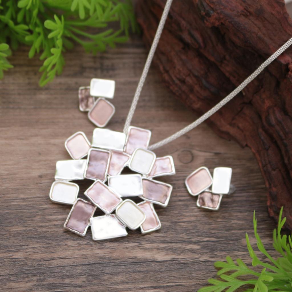 Новый набор серег-подвесок с геометрическими квадратами эмалевого цвета, женское преувеличенное нерегулярное квадратное ожерелье.