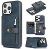 For iPhone 15 Pro Kickstand Case Detachable Card Bag Compatible with MagSafe PU Leather Coated TPU Phone Cover