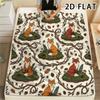 1Pc 2D FLAT Autumn Forest Print Flannel Blanket,High quality Comfortable for All Seasons,Home Decor,Warmth and Comfort,Perfect for Christmas Gifts