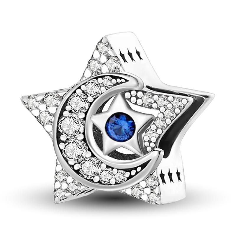 Медные Синие Сова Девочка Луна Звезда Подсолнух Птица Шармы Бусины Подходят для Оригинальных Пан Браслетов Браслетов Изысканные Ювелирные Изделия Подарок