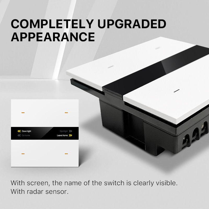 Граффити ZigBee Переключатель сцен с ЖК-дисплеем и настраиваемым текстом