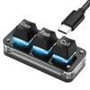 SinLoon USB Mini 3 Key Keyboard 3 Key Copy Paste Keyboard OSU Keyboard Hot Swap One Hand Mechanical Gaming Keyboard with USB Cable for Accounting