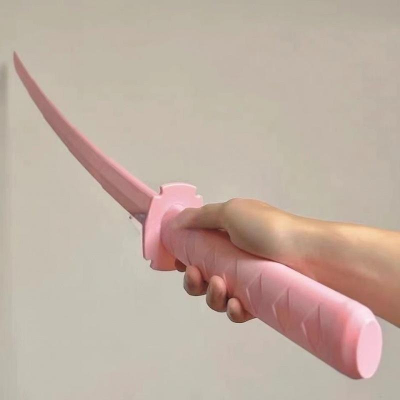 3D-печать, выдвижной пластиковый самурайский меч, Косплей-модель самурая, Игрушка, Снимающая стресс, Гравитационный машущий нож