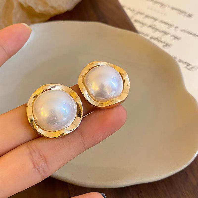 Элегантные кружевные серьги Ankola с красным жемчугом