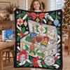 Santa Claus Coloring Flannel Blanket 2026 All Season Office Nap Soft