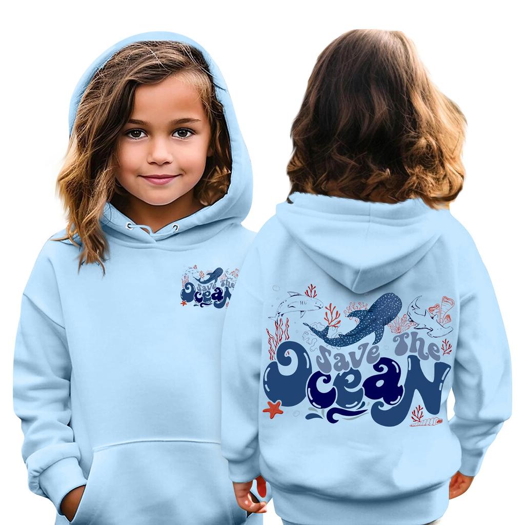 Детские толстовки, свободная спортивная рубашка с капюшоном и принтом, модная спортивная рубашка