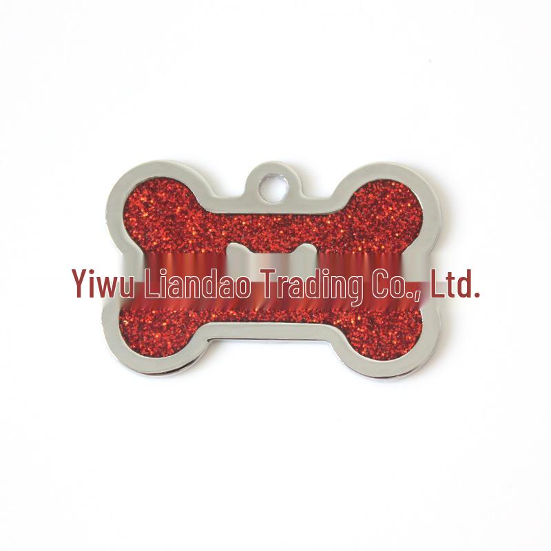 HC535 10-цветный блестящий металлический кулон-жетон для питомца в форме косточки