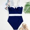 Convenient Women Swimwear Easy To Wear Slim Style Nylon Stretchy Fine Texture Women Swimwear for Beach