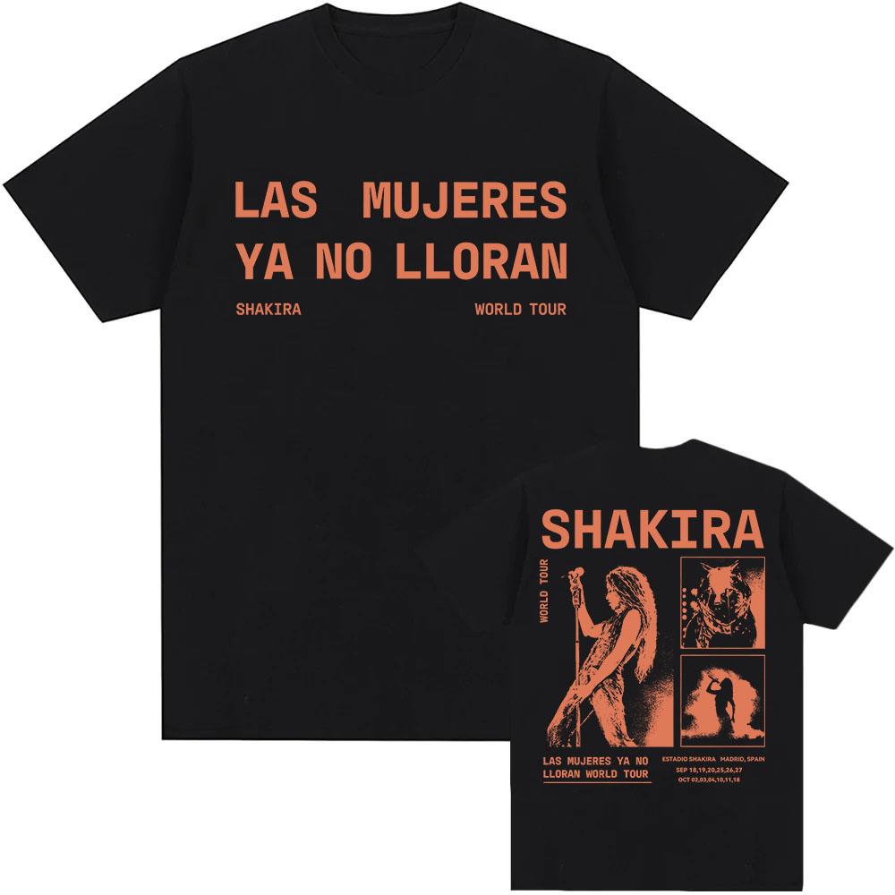 ESTADIO SHAKIRA Las Mujeres Ya No Lloran Tour Tshirt Short Sleeve Cotton Summer Tshirts Fashion Oneck Unisex Women Clothing Print