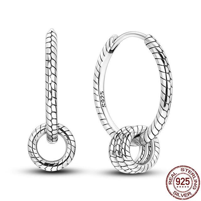 100% настоящие серьги из серебра 925 пробы, снежинка, циркон, в форме сердца, золото, розовое золото, циркон, ювелирные изделия, сверкающий кулон-обруч