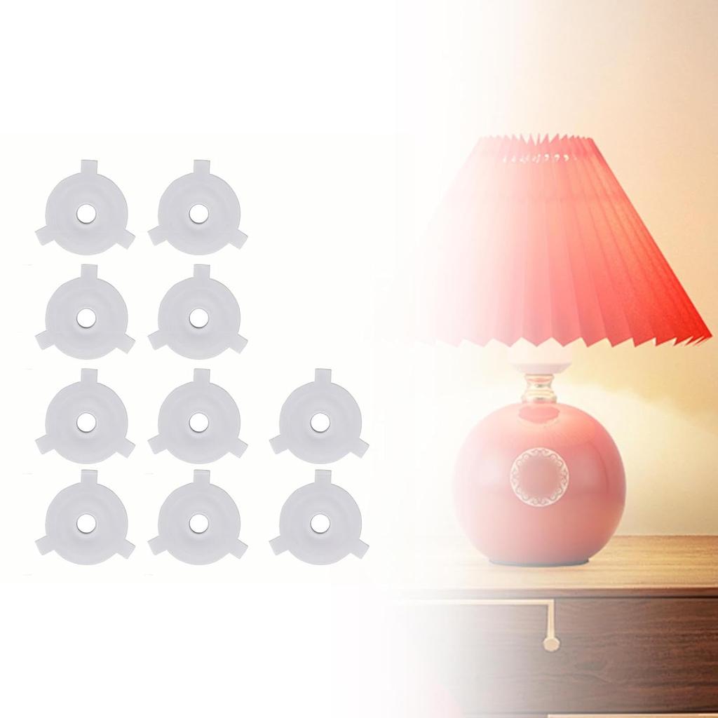 10 шт. колец-переходников для абажура, переходник для колец абажура, аксессуары для ламп, адаптер для замены шайбы абажура, E27 на 11 мм
