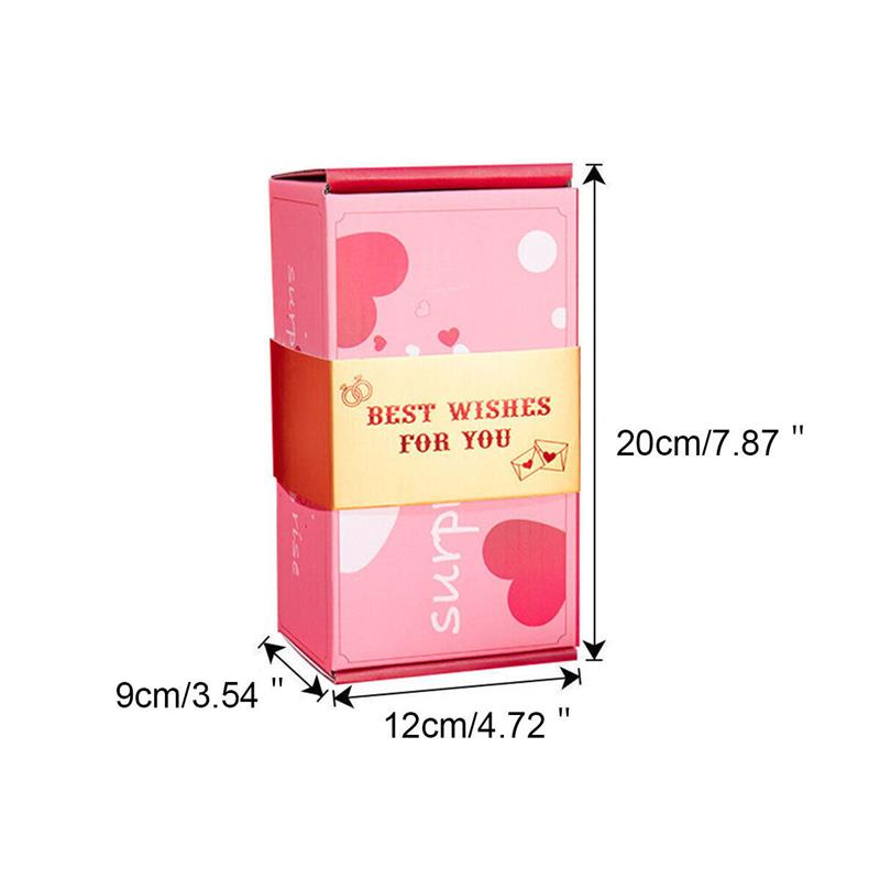 Surprise Gift Box Explosion Gift Box for Money, Funny Money Box for Cash Gift, Folding Bouncing Gift Box for Birthday Anniversary Valentine Proposal