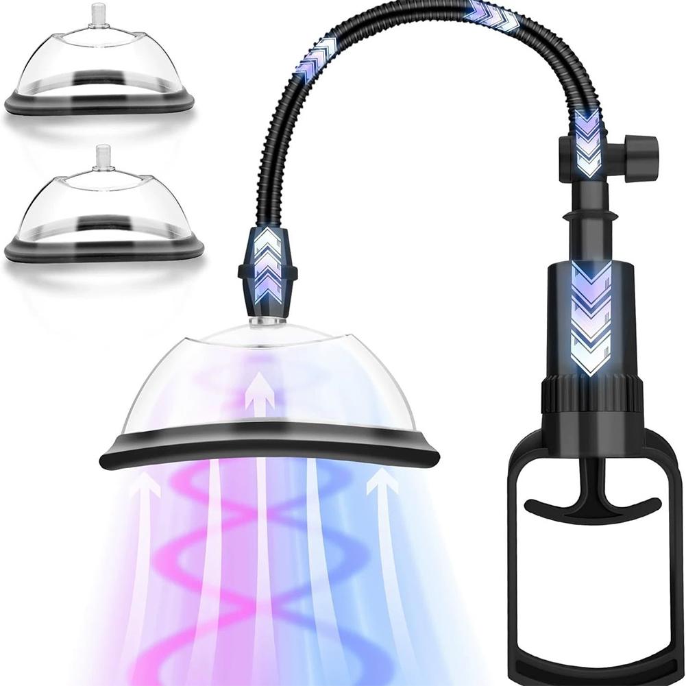 Женская взрослая ручная вакуумная помпа, ингалятор для клитора и влагалища, массажер для груди, стимулятор сосков, увеличенная крышка для ручной помпы