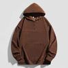 Men's Fashion Solid-color Hooded Sweatshirt, Casual Loose Large-sized Hooded Sweatshirt