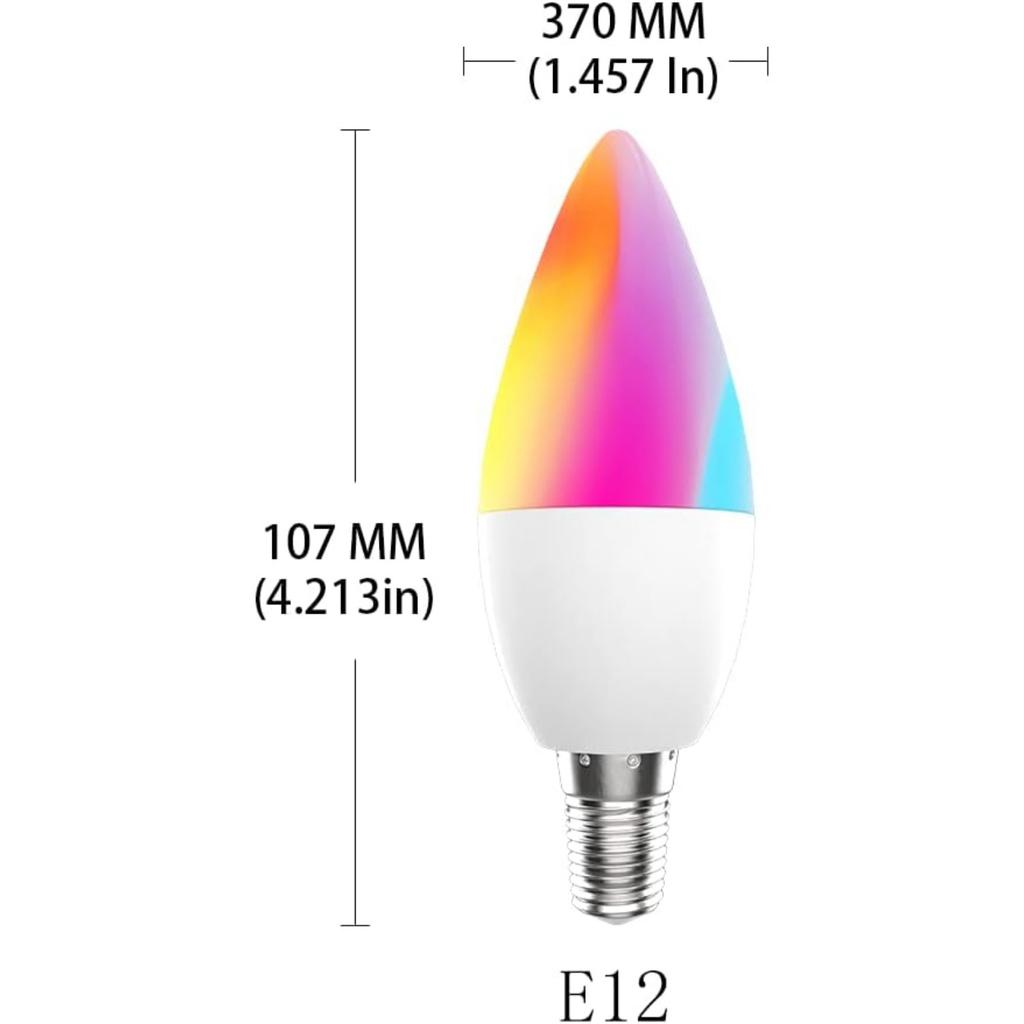 Smart Bulbs Led Light Bulbs, WiFi BL, 2700K-6500K CW& RGB Dimmable, Smart Life/Tuya APP Remote Control, Work with Alexa/Google Home, 470lm 5W