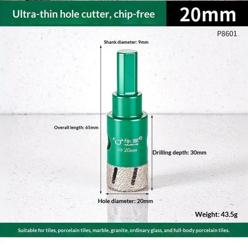 1Pcs 45 Steel Material Quick Drilling Dry Drill Hole Opener Special Tile Hole Saw Thickened Body Brazed Tip Ceramic Drill Bit
