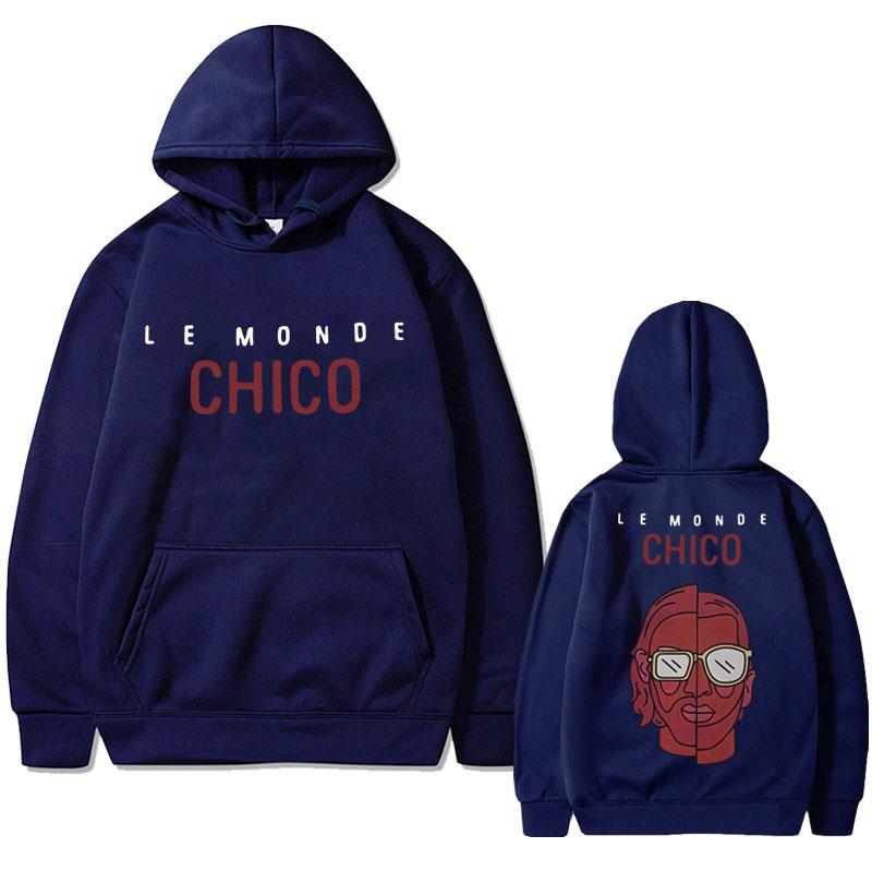 French Rapper PNL Le Monde Chico Album Graphic Print Hoodie Men Women Hip Hop Fashion Oversized Sweatshirt Men's Casual Hoodies