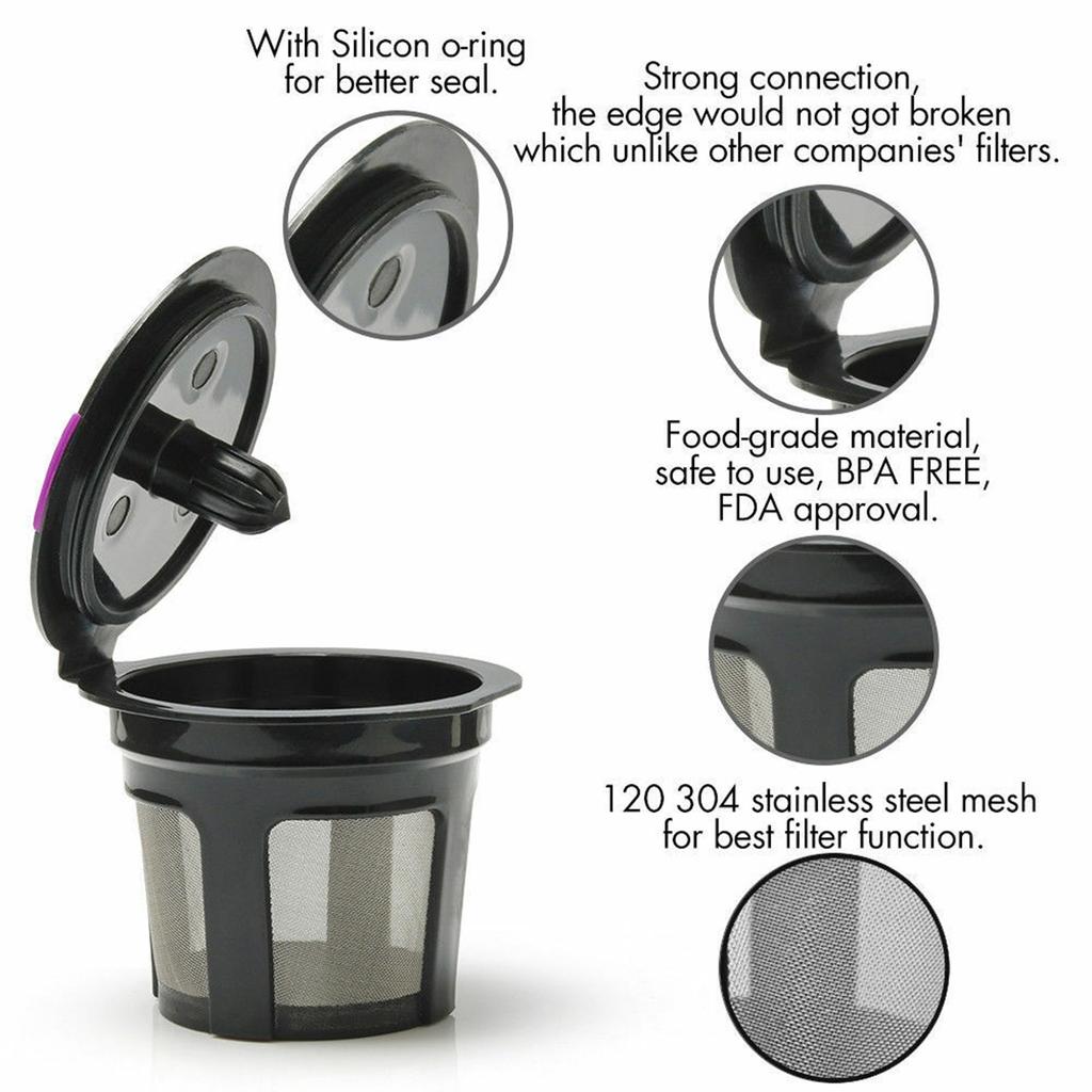 3 упаковки многоразовых фильтров для кофе, многоразовые капсулы для кофе, сетка из нержавеющей стали