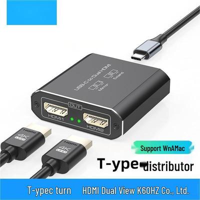 Разветвитель USB-C на два HDMI 4K60 с Thunderbolt 3