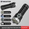 Rechargeable Long-Range LED Flashlight with Side Light and Zoom