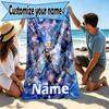 Custom Name Personalized Genshin Impact Print Beach Towel, for Trip Camping Beach Party Home Decor, Birthday Gift for Family & Friends