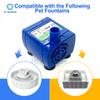 DC 5V USB Водяной насос Поилка для домашних животных Насос 1.5 Вт Для кошек Миска для воды Диспенсер для воды для собак Аксессуары для домашних животных Светодиодный свет