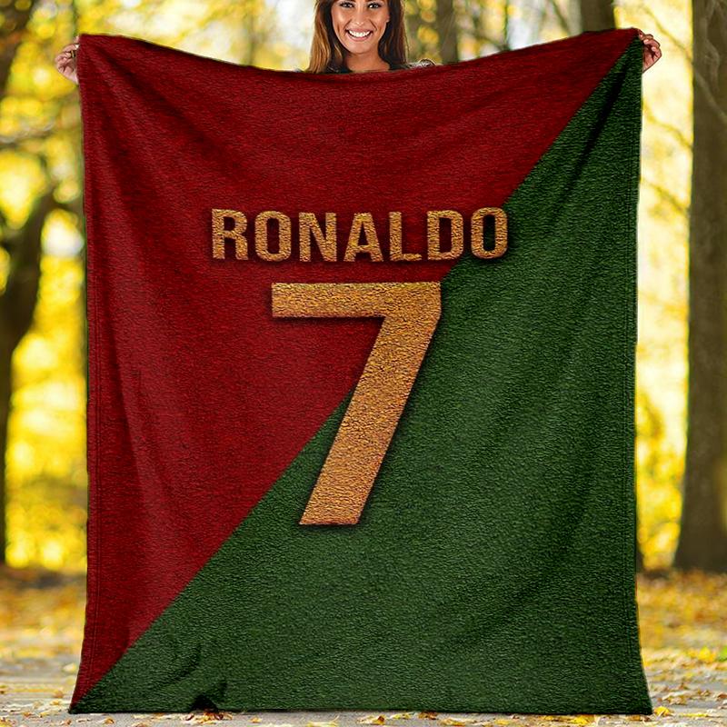 Ronaldo's Legacy blanket Personalized Name Flannel Blanket Soft Cozy Plush Throw for Sofa Bed Lightweight Home Décor