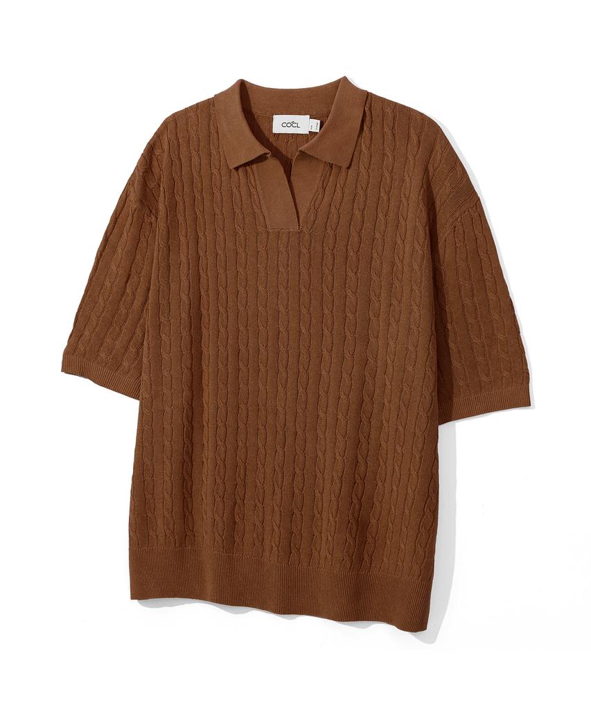 COSTUME O’CLOCK [2Pack] Cool Linen-Like Short Sleeve Knit Set