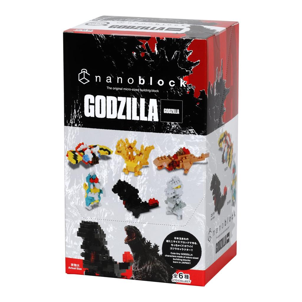 Kawada Nanoblock Mini Nano Godzilla NBMC_12S 1BOX = 6 штук, всего 6 типов