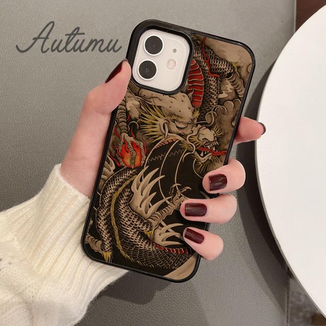 Чехол для телефона с китайским драконом для iPhone 11 12 13 14 Pro Max mini X XR XS SE 2020 6S 7 8 Plus Samsung Galaxy S21 S22, чехол