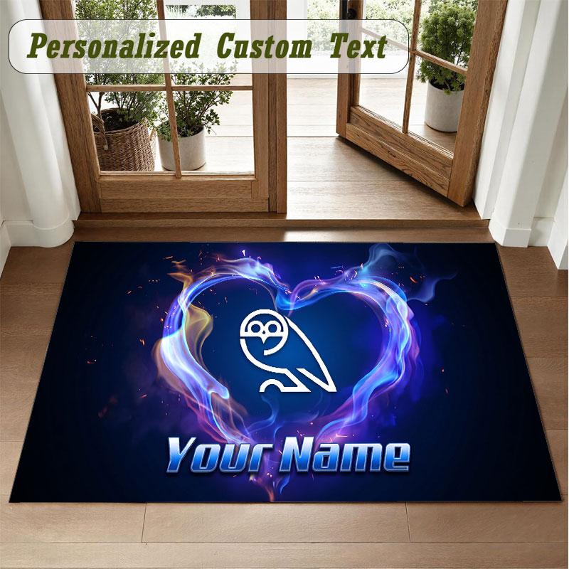 Crystal Velvet Square Rug Custom NameSheffield Wednesday FC Pattern Non Slip Home Floor Decor Rug