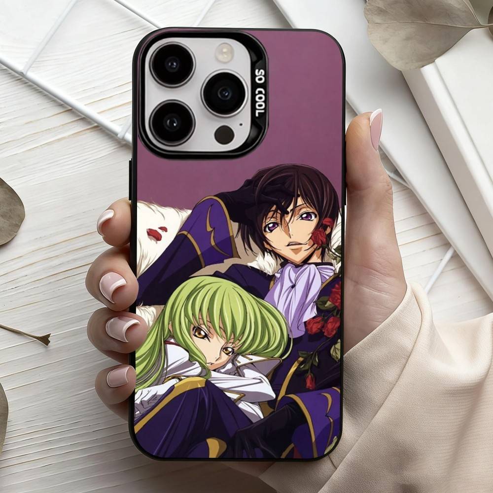 Японское аниме C-Code G-Geass Чехол для телефона Для iPhone17,16,15,14,13,12,11 Plus,Pro Max Черный Конфетный серебристый чехол для телефона