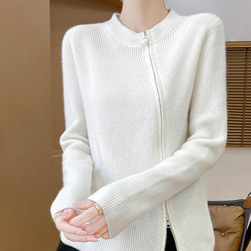 Женский кашемировый кардиган Qinghe кашемир 30% кашемир 70% шерсть осенне-зимний кашемировый кардиган мягкий и теплый