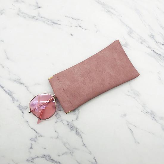 Sunglasses Pouch Soft Home Supply Solid Colour Elastic Opening Auto Closure Sunglasses Pouch Practical Protective Lightweight