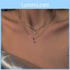 Elegant Star Moon Double Layer Necklace High Quality Alloy Ideal For Everyday Wear