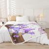 GUOYU Blanket Cute Gnomes Throw Blanket Purple Vine Flower Butterfly Blanket for Couch Sofa Lavender Bouquet Bed Blanket for Kids Boys Girls