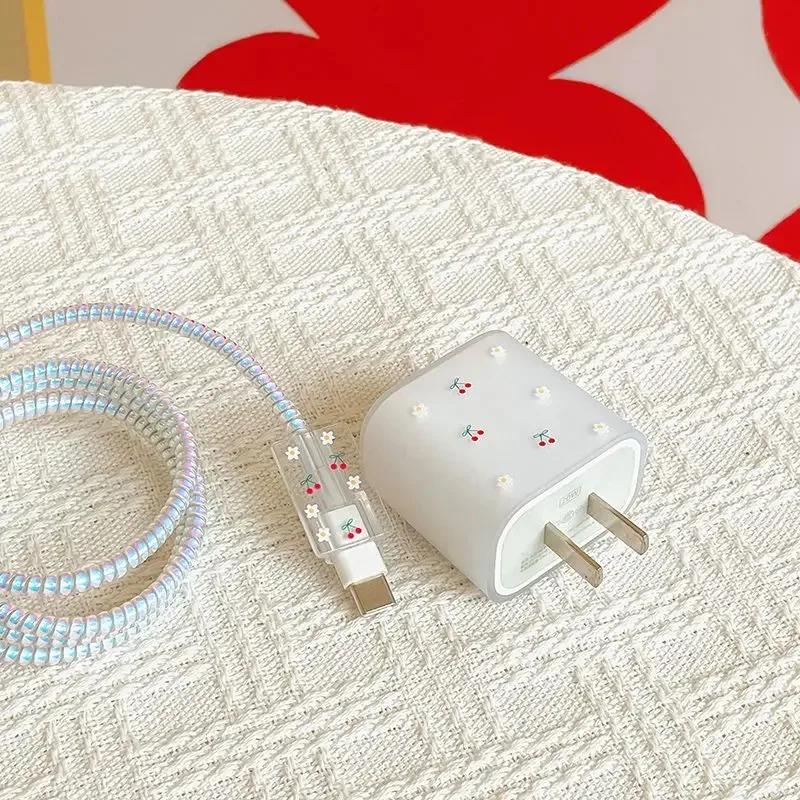 Защитный чехол-спираль для кабеля зарядного устройства iPad 18W 20W, защита для кабеля данных