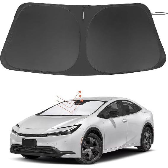 TINGLU Солнцезащитный козырек для Tesla Model X Tesla X 2016-2024 2025 Аксессуары Солнцезащитный козырек на лобовое стекло Защита от УФ-лучей Накидка на солнцезащитный козырек С