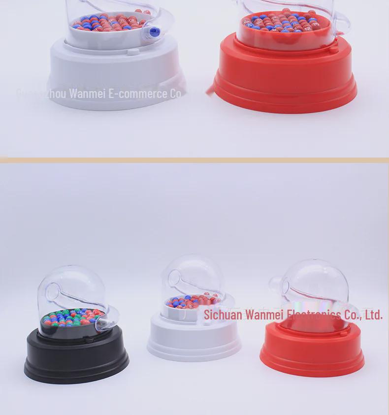 Электрический селектор номеров лотереи с 3 моделями: Игровой автомат Lucky Shake, лотерейный автомат и автомат с шестью билетами на социальное обеспечение.