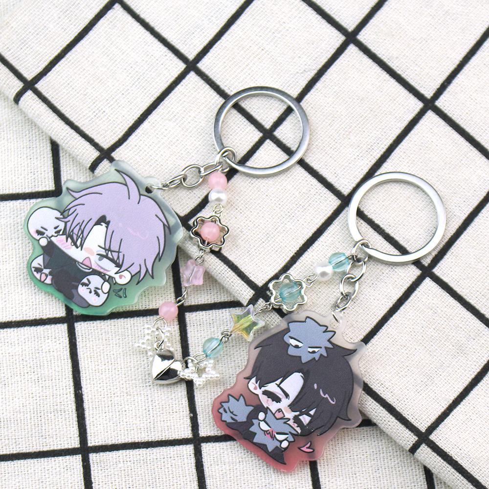 Alien Stage Ivan & Till Cartoon Keychain Acrylic Chain for Woman Men Fashion Anime Figure Acrylic Keyring Pendant Gift