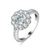 D Color Moissanite Diamond Ring Women's Silver Ring Sunflower Flower Diamond Ring Engagement Ring Wedding Ring Gift for Girlfriend