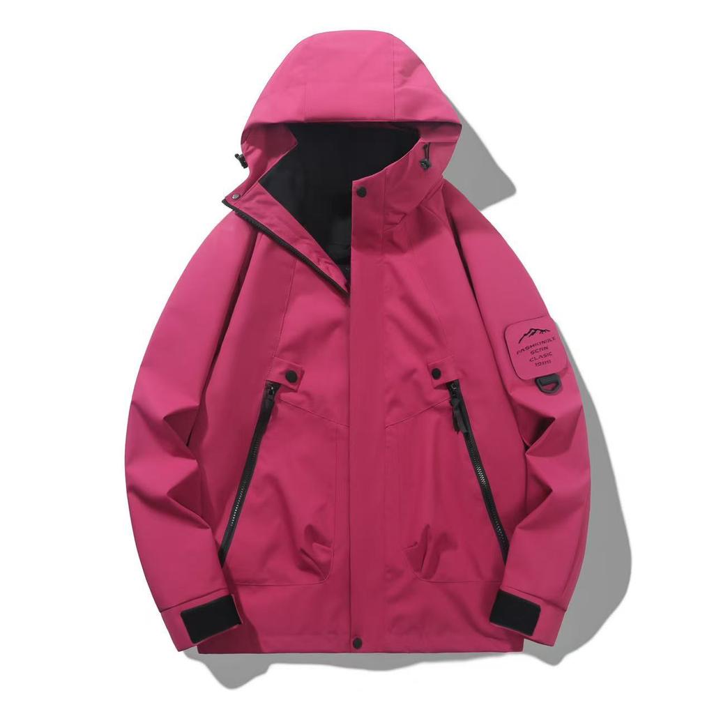 Минималистичная парная куртка-штормовка с тремя степенями защиты, весенне-осенняя, для активного отдыха, мужская и женская, ветрозащитная и водонепроницаемая, износостойкая, 25