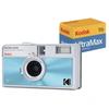 Kodak Комплект полукадровой пленочной камеры EKTAR H35N с рулонной пленкой Kodak Ultramax 24EXP (Глазурованный синий)