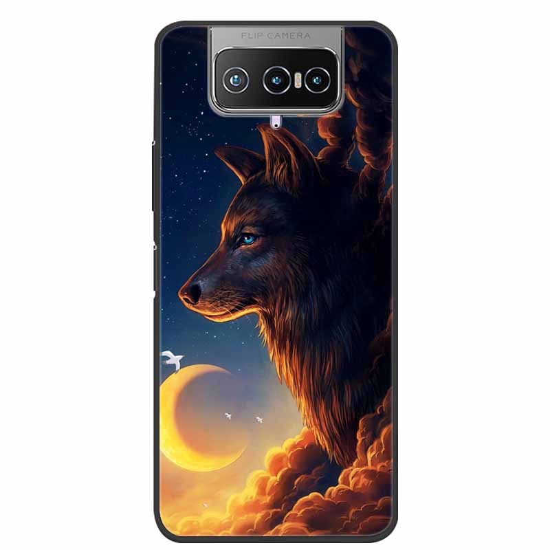 Чехол-книжка для Asus Zenfone 8 Flip Звезда Мягкий ТПУ Силиконовый Чехол для Телефона Для Zenfone8 Flip Zenfone 8 ZS590KS Задняя Крышка