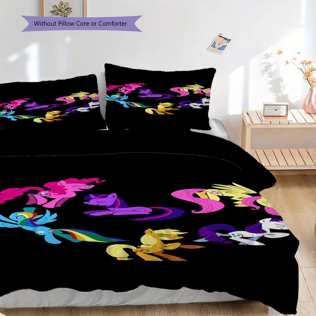Little Pony Friendship Magic Bedding 1 Duvet Cover 2 Pillowcase Without Core Christmas Birthday Gift Duvet Cover And Pillowcase