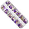 Chic Fit Nail Jewelry Nail Stone Parts D 12 Piece Set ZN0143, Purple, 1 Set