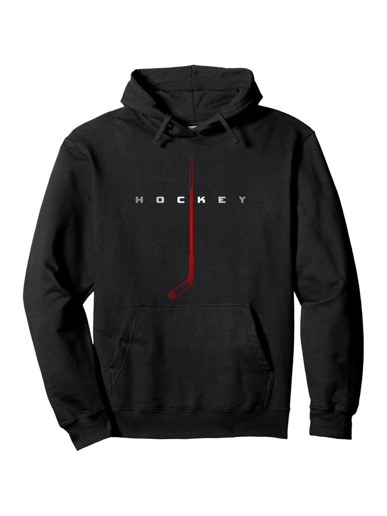 Men's & Women's Hockey Hooded Sweatshirt - Ultra-Soft Breathable Pullover Hoodie with Hockey Stick & Puck Graphic All-Season Casua