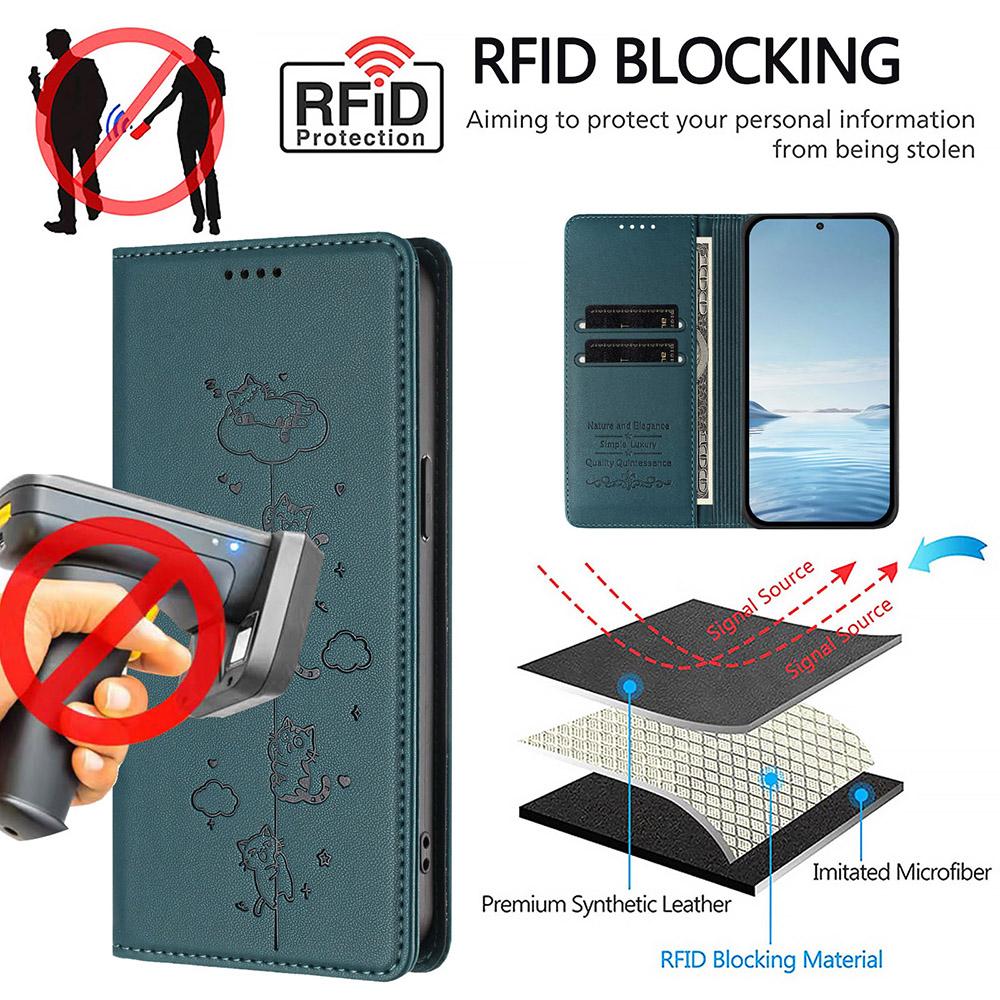 Милый кожаный чехол-книжка с кошкой для OnePlus 15 13S 13R 13T 12R 12 11R 11 Ace 6 6T 5 Pro 2 2V Book RFID Защитный чехол для телефона